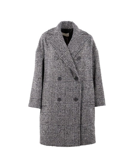 Shop ANTONELLI  Cappotto: Antonelli cappotto "Gin Tropical".
Doppiopetto.
Colletto con reverse.
Maniche lunghe.
Motivo a quadri.
Composizione: 65% Poliestere, 20% Lana, 14% Acrilica, 1% altre fibre.
Made in Italy.. GIN TROPICAL P7093 888C-919